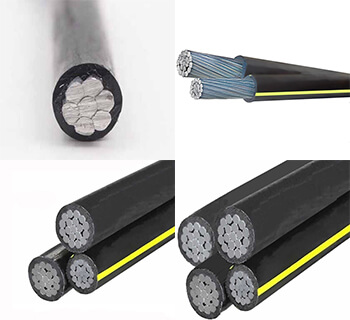 PER FOOT Aluminum URD Triplex Cable 2-2-4 Stephens 600 Volt Wire 